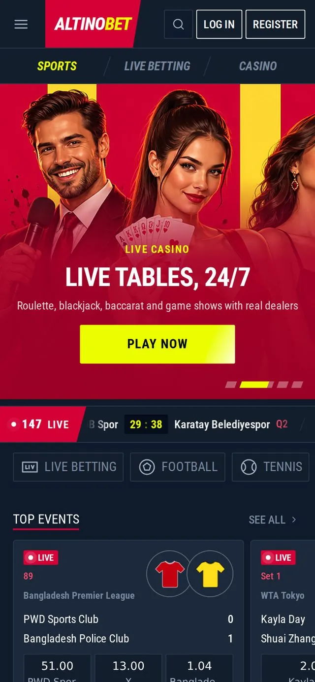 Phone screen of the selected brand and page